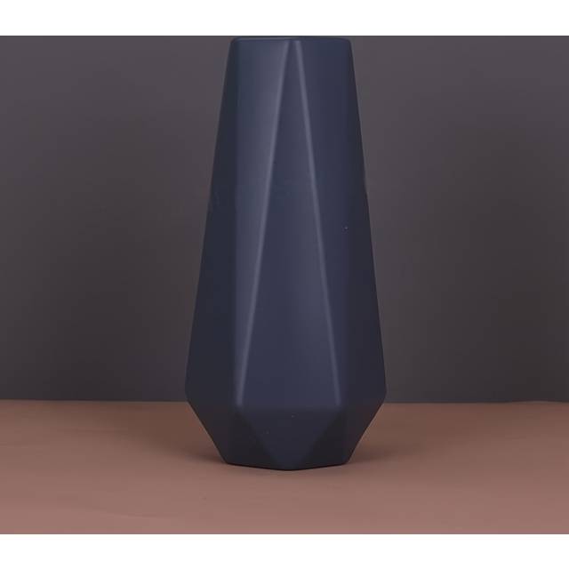 TEMU 1pc Contemporary Geometric Bud Vase, Shatterproof Plastic, Decorative Flower Vase, Multi-use Ornament, Home Decor Accent - Assorted Colors