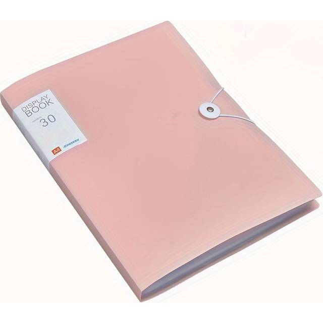 TEMU A4 Display Book, 30-pocket Project Folder, Polypropylene, Transparent Sleeves, Multi-layer Document Organizer For Office, School, Reports, Artwork