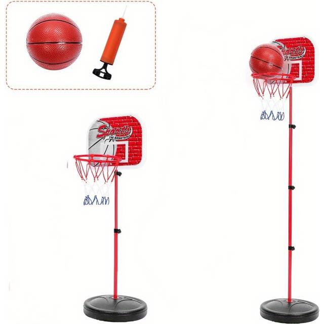 TEMU Basketball Hoop Stand 145cm Adjustable Height For Indoor Outdoor Basketball