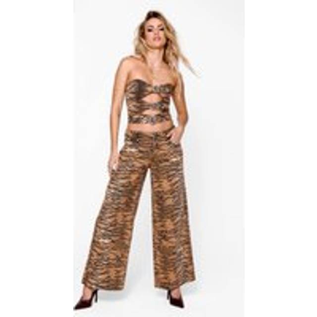 Tiger Print Straight Leg Jean - Animal - 12