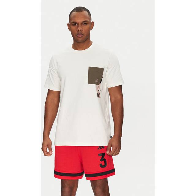 T-shirt with pocket adidas Lens Evelated - Blanc - XL