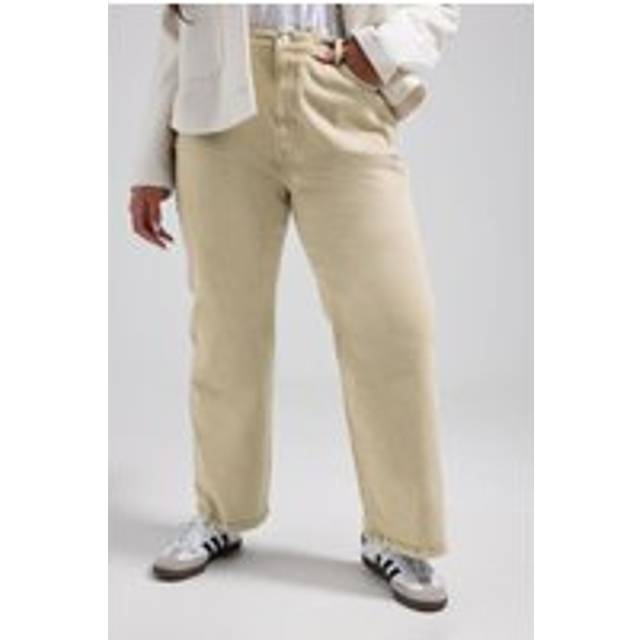 Limited Collection Curve Beige Brown Straight Leg Jeans, Women's Curve & Plus Size, Limited Collection - 16