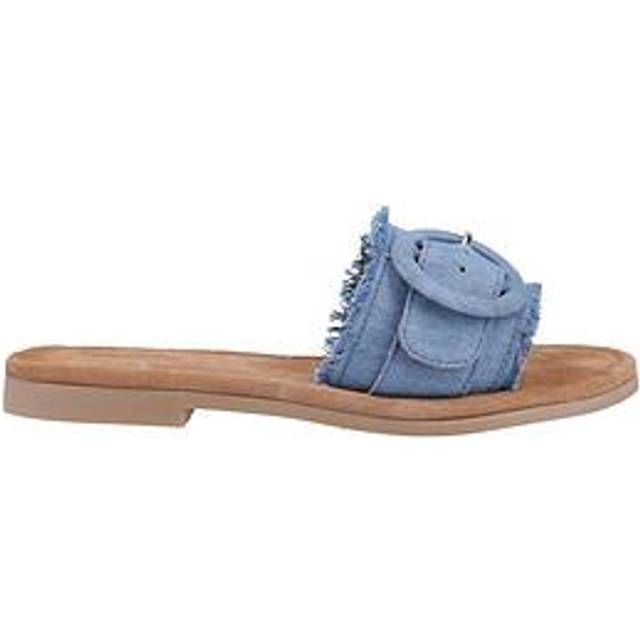 (Blue, 4 (Adults')) Hush Puppies Hayley Textile Women's Denim Sandals