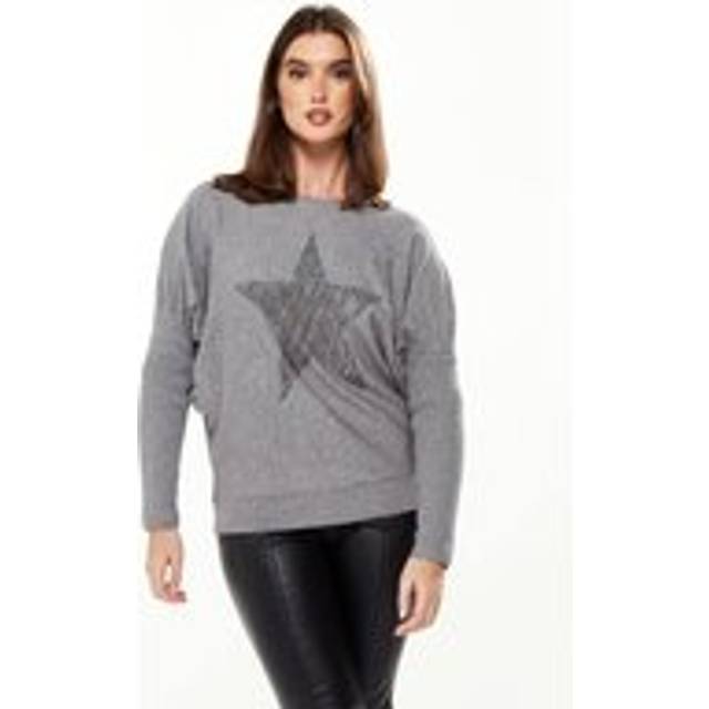Light Grey Jumper With Sparkly Zebra Star