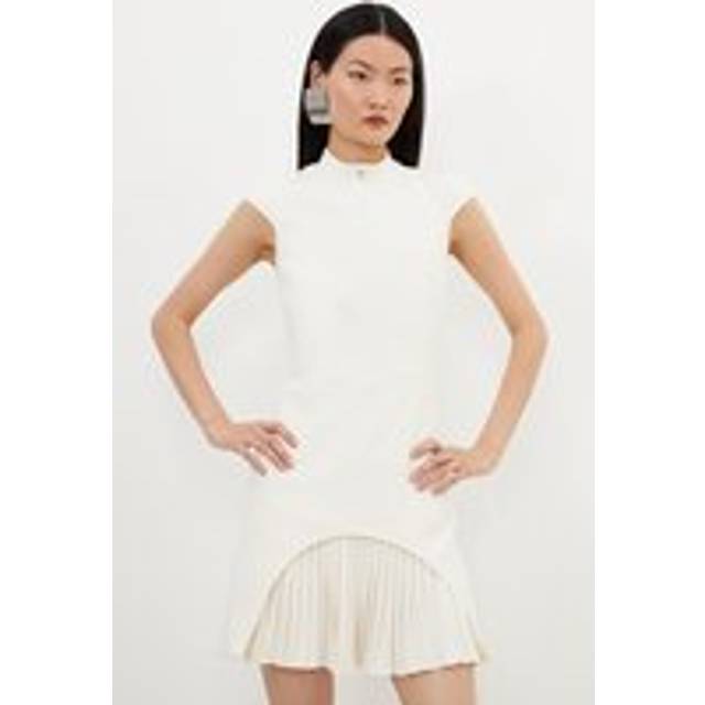Military Tailored Mini Dress - Ivory
