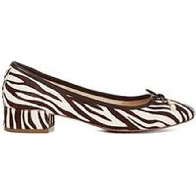 Dune London Amazing Block Heel Ballerina - Zebra, Black/White, Size 3, Women
