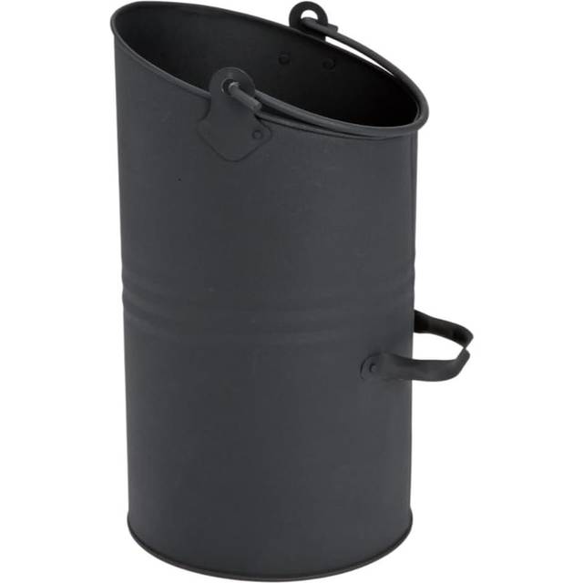 TEMU Heavy Duty Hod, Bucket Black High Quality For Fireplace Fire Side ( With Handle)
