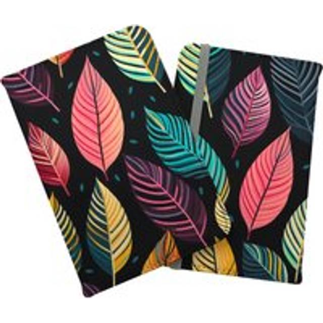 Colourful Leaves Pattern Passport Cover - PInk - Pink