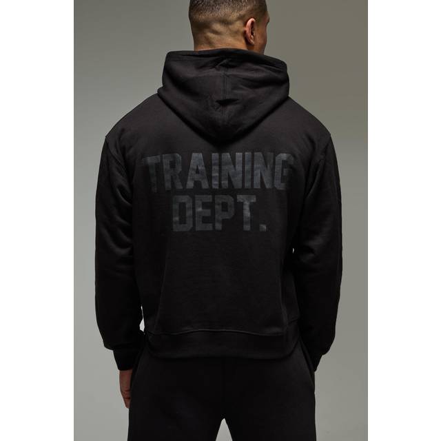 Man Active Training Dept Boxy Hoodie - Black - S