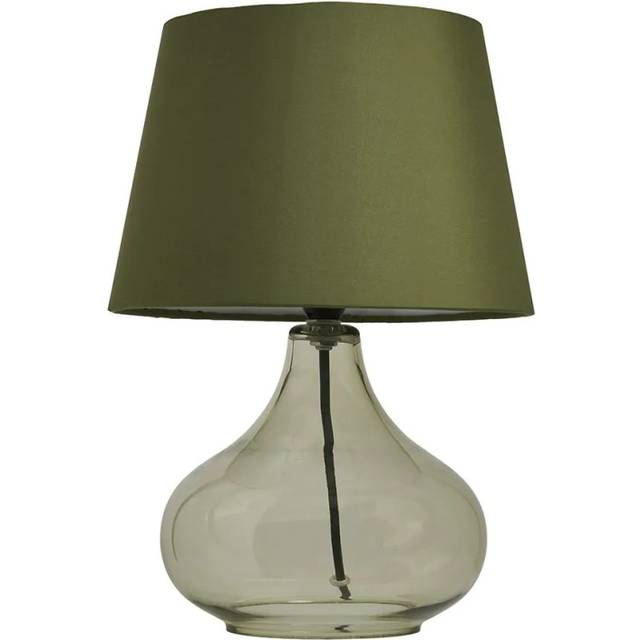 Clarise Glass Table Lamp, Bottle Green