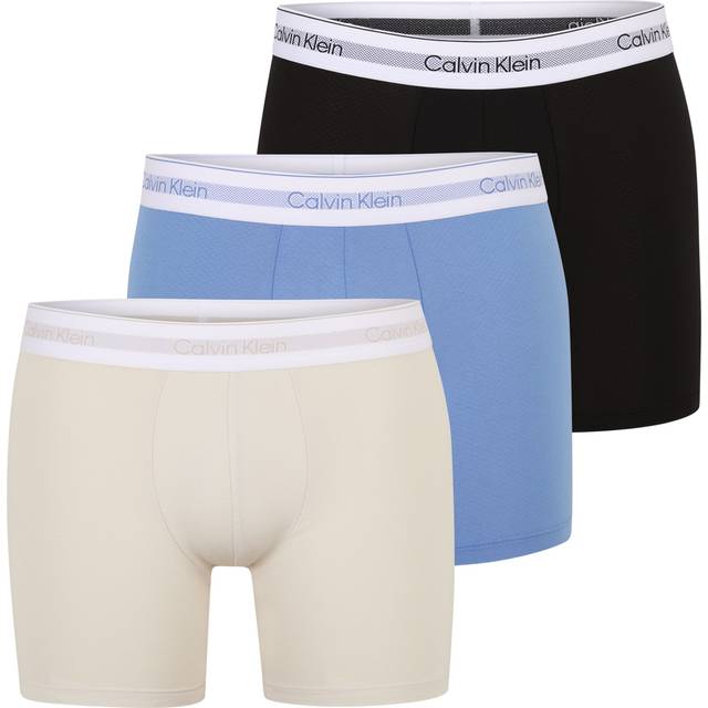Men's Calvin Klein ICON MODAL MESH 3 Pack Mens Boxer Briefs Multicoloured - Size: 37/36/32