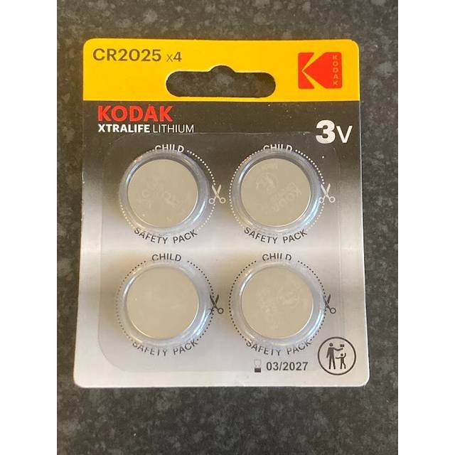 Kodak Lithium Button Cell Battery CR2025 (Pack of 4)