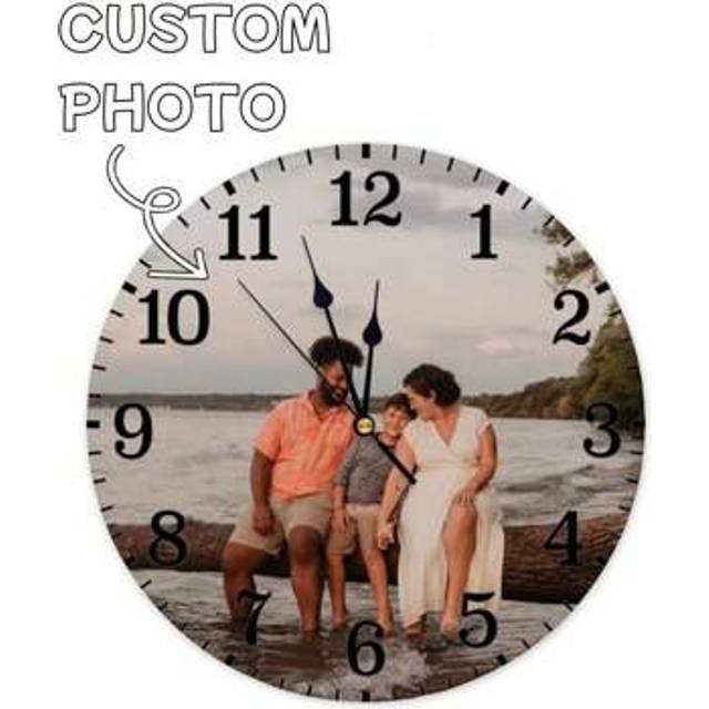 SHEIN Decorative Round Wall Clock Custom Design Non Ticking Silent Bedrooms Large Wall Clock Stylish, Colorful, Cute Gifts Birthday Graduation