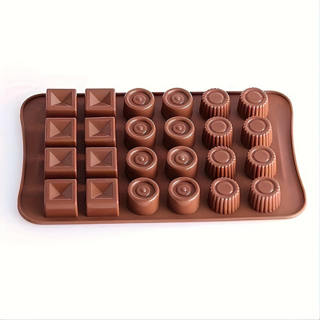 TEMU Chocolate Mold, 3d Silicone Mold, 24 Cavity Candy Mold, Ice Cube Mold, Baking Tools, Kitchen Accessories