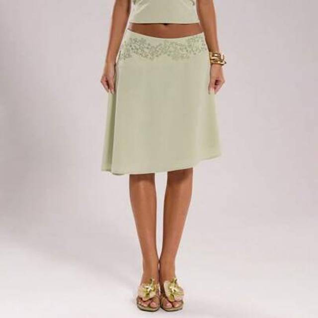 SHEIN Women&#39;s Elegant Rhinestone Asymmetric Hem Skirt, Suitable For Summer, Travel, Beach Play