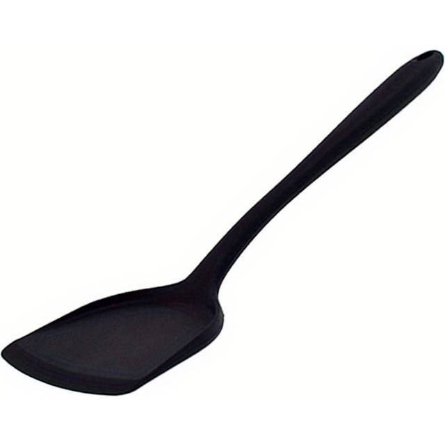 TEMU Silicone Wok Spatula, Non-stick, Heat, Stain And Odor Resistant, Easy To Clean And Dishwasher Safe, Seamless Kitchen Utensil For Cooking, Baking, Stir-fry (black)