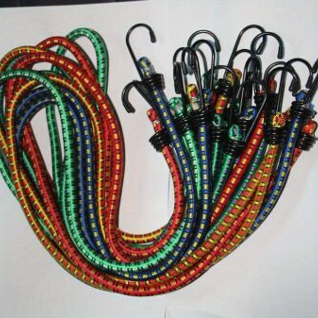 TEMU Elastic Strapping Rope With Double Hooks For Securing Luggage In Cars, Electric Vehicles, And Motorcycles, Suitable For Rear Seat And Trunk Use.