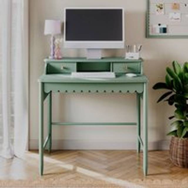Remi Scalloped Small Step Up Desk - Lilypad