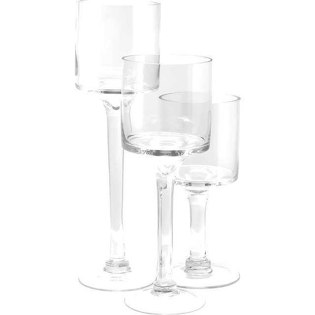 TEMU Tall Candle Holder Set Of 3 Floating Candle Vases, Long Stem Candle Holders, Clear Glass Floating Candle Holders, Tall Candle Holders For Table Centerpiece, Tall Tealight Candle Holder