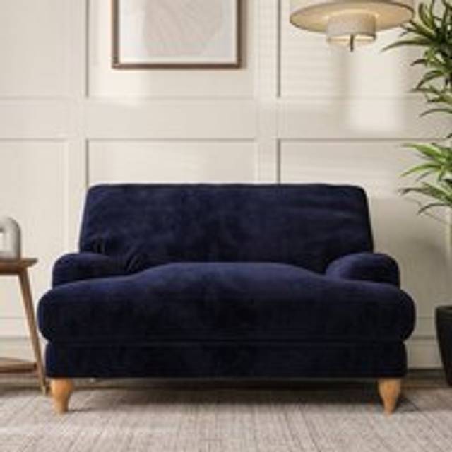 Darwin Snuggle Chair - Luxury Chenille Luxe Navy