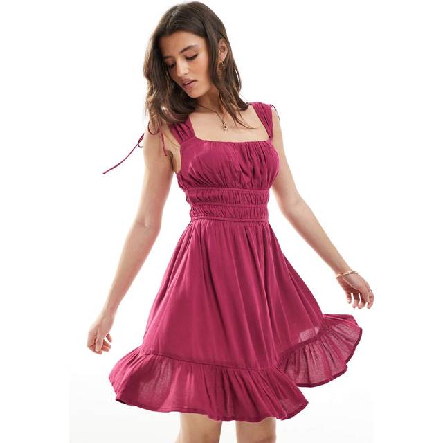 Stradivarius Short flowing dress Nude pink L