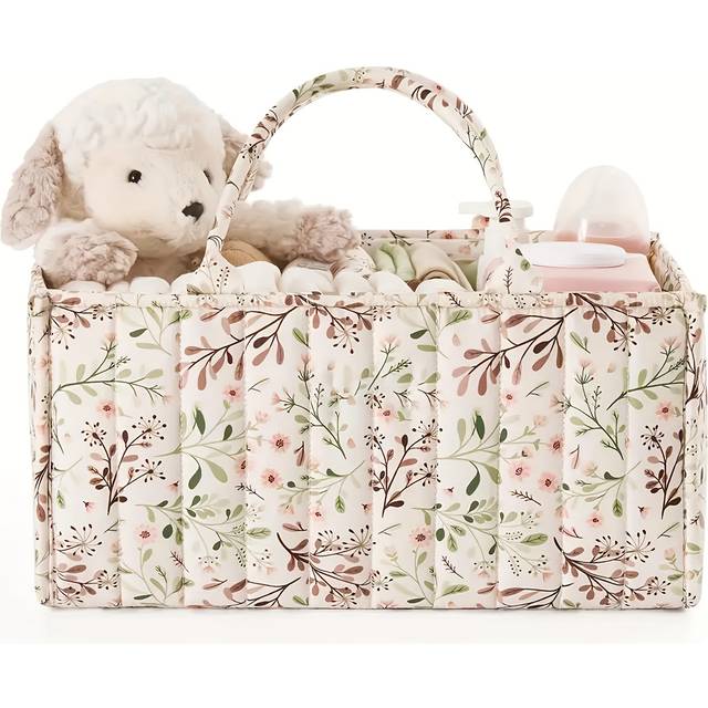 TEMU Storage Basket, Household Storage Basket, Floral Pattern Storage Basket, Lightweight, Beautiful And Practical Storage Basket