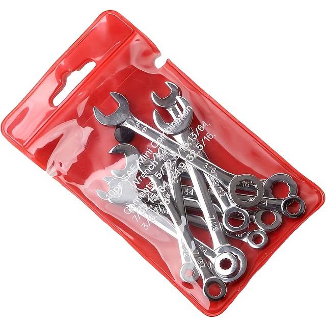 TEMU 1 Set Of 10pcs Mini Ratchet Wrench Set - High , Sae And Metric Size, Tool Kit