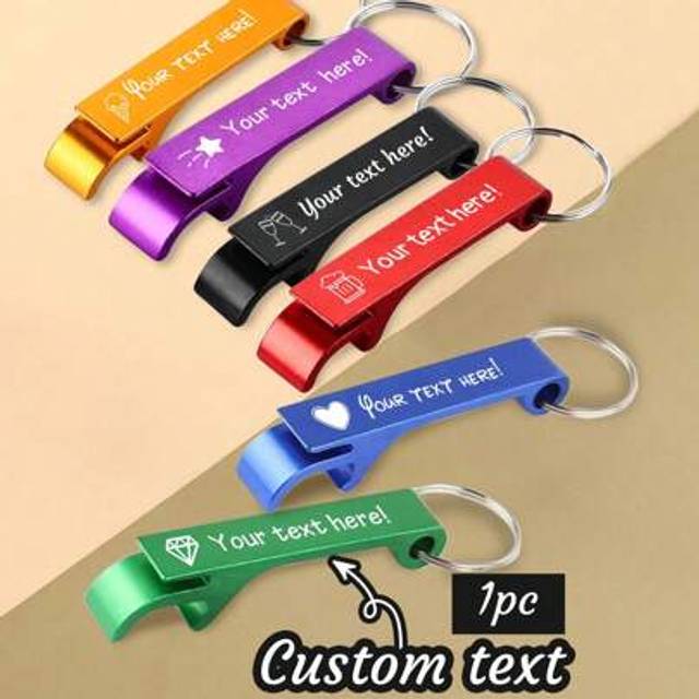 SHEIN 1/2/6/12/30/60/120pcs Custom Keychain, Custom Bottle Opener, Personalized Keychain, Customized Keychain, Cool Keychains, Custom Keychain With Picture,