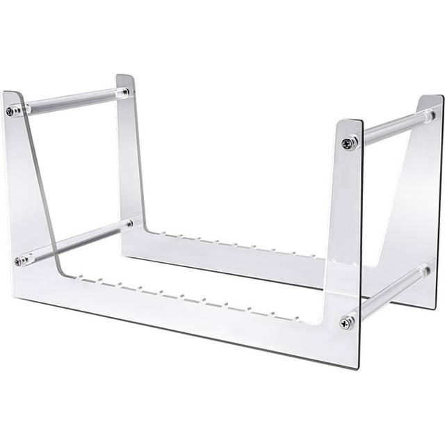 Clear Vinyl Record Stand Holder for Desktop Album Storage, Acrylic Shelf Display 50