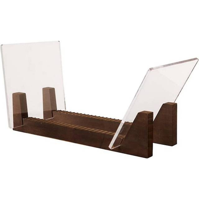 Vinyl Record Holder Display Stand - Tabletop Now Playing Album Cover Holder - Now Spinning Record Rack, L