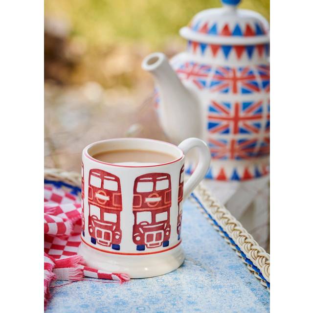 Seconds London Bus 1/2 Pint Mug - Unique Handmade & Handpainted English Earthenware Tea/Coffee Mug | Emma Bridgewater