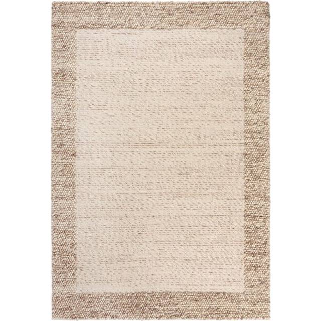 Pebble Wool Border Rug - Pebble Caramel