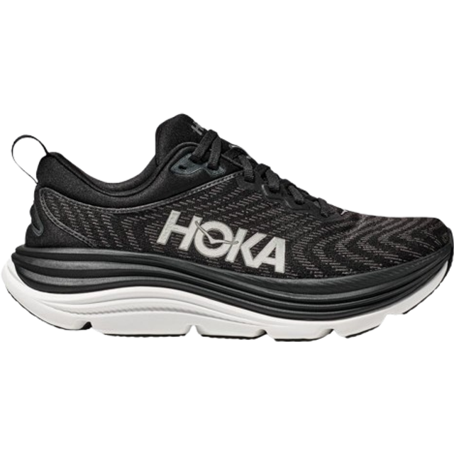 Hoka Gaviota 5 Shoes Black White SS25, Size EU 43 1/3