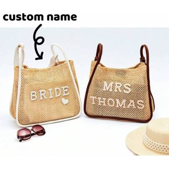 SHEIN Mrs Bag, Bride Custom Tote Beach Bags, Honeymoon Beach Bag, Bride Bag, Bridesmaid Bags, Bridesmaid Gifts, Customized Bags, Bag With Pearls