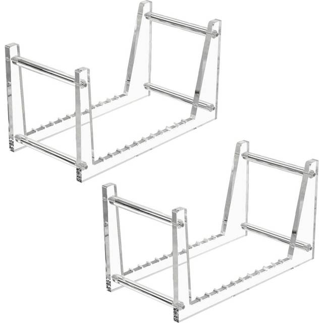 2X Metal Vinyl Record Display Shelf Turntable Storage Shelf Exhibit Stand Holder A