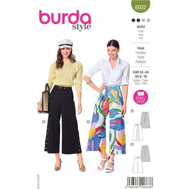 Burda Sewing Pattern 6032 Women 8-22 (34-48) Trousers