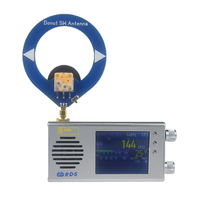 TEF6686 Radio Receiver All Band FM/MW/Shortwave HF/LW Portable Handheld with Donut Antenna D
