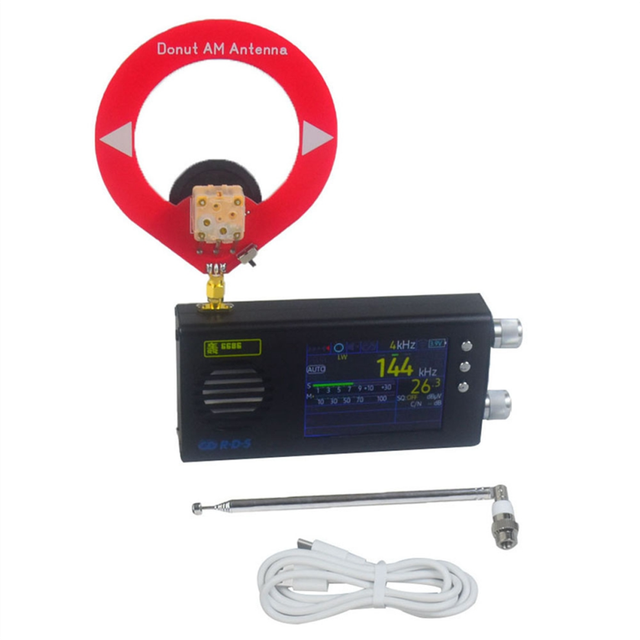 TEF6686 Radio Receiver All Band FM/MW/Shortwave HF/LW Portable Handheld with Donut Antenna A