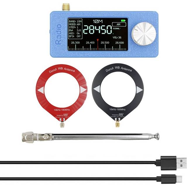 SI4732 Radio Mini Receiver 10Khz-180Mhz Portable Radio+2 Type Antenna Kit AM FM HF SW MW VHF