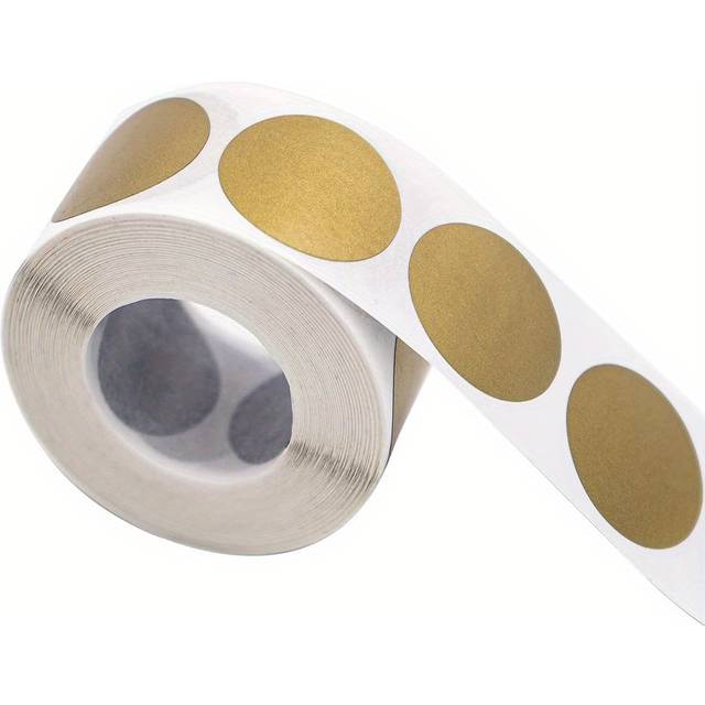 TEMU 300pcs Per Roll Round Scratch Off Sticker 1" Round Labels, 25mm Self Adhesive Labels For Lottery Tickets Diy, Raffle Ticket Games (silvery And Golden)