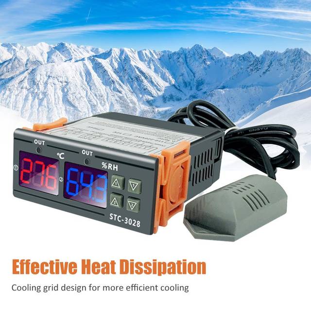 STC-3028 Digital Temperature Humidity Controller Meter Intelligent Thermostat Humidistat 220V
