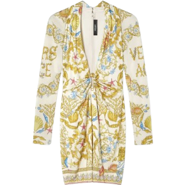 Mini robe Underwater Barocco Safety Pin - Multicolore+Or - 44