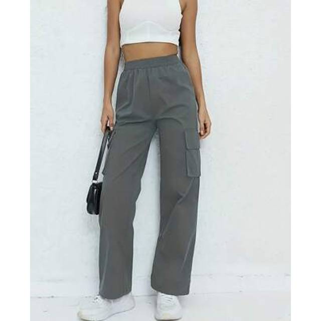 SHEIN Women&#39;s Cargo Joggers Lightweight Quick Dry Elastic Trousers Athletic Workout Lounge Casual Outdoor