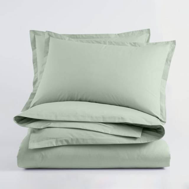 100% Organic Cotton Duvet Cover and Pillowcase Set - Sage