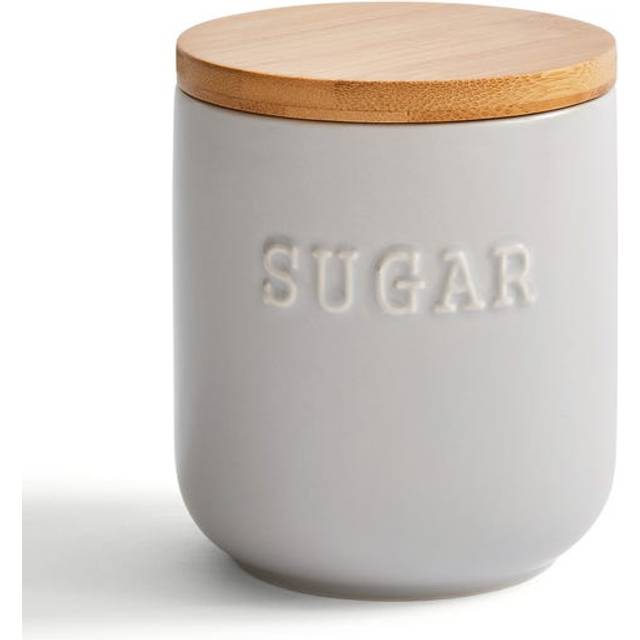 Ceramic Grey Sugar Canister