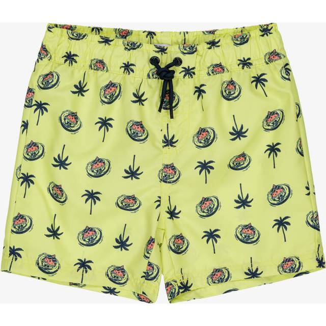 Name It Boys Yellow Tropical Pattern Swim Shorts - 8 year