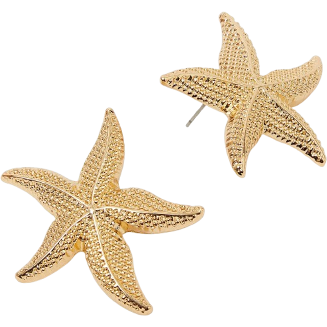 Gold Statement Starfish Stud Earrings - Accessorize - One Size