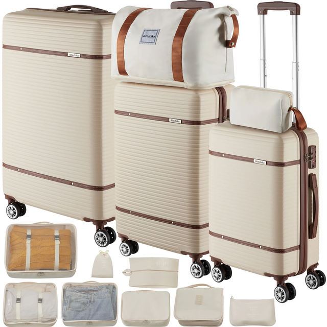 Madison Suitcase Set - Cream, Cream