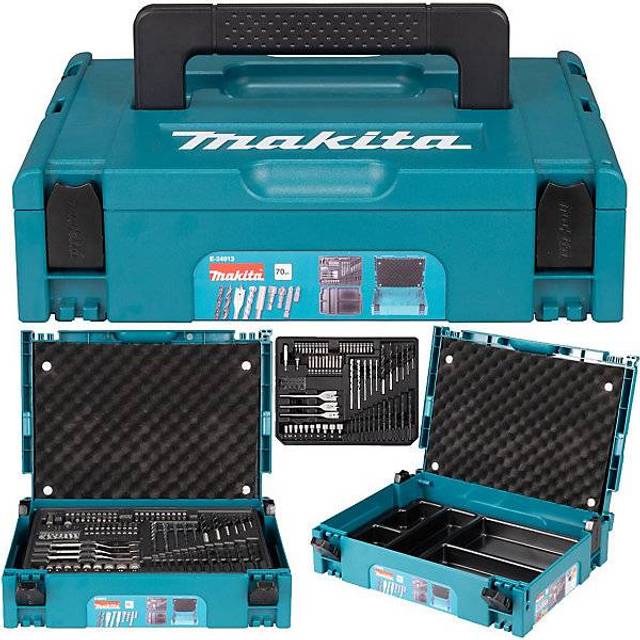 Makita Makpac 70 piece Screwing and Piercing Tip Set - E-24913