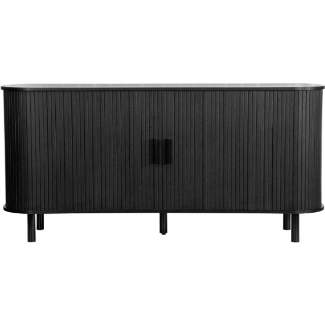 Birlea Axel 2 Door Fluted Black Sideboard